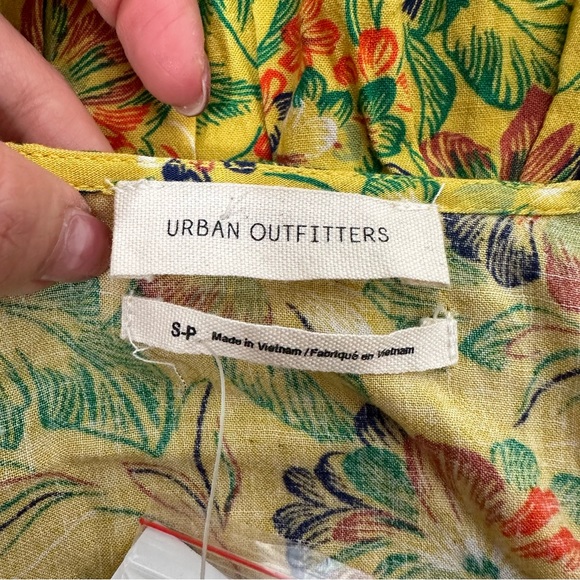 NWT Urban Outfitters Yellow Floral Mini Dress - Picture 5 of 12